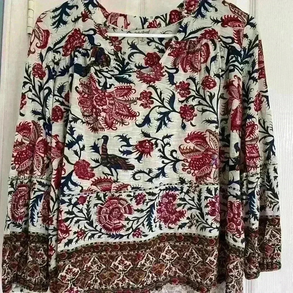 Lucky Brand Multicolor Unique Asian Design Top size small. - Picture 1 of 3
